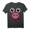 Schweinekostüm Halloween Schwein Gesicht T-Shirt für Kinder, Frauen und Männer – Lustiges Tierkostüm für Partys