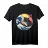 Lustiges Große Welle Kawaii Katze Hai Kätzchen T-Shirt – Japanisches Design, Anime & Streetwear Style, Perfekt für Kunst- und Japan-Fans