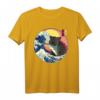 Lustiges Große Welle Kawaii Katze Hai Kätzchen T-Shirt – Japanisches Design, Anime & Streetwear Style, Perfekt für Kunst- und Japan-Fans
