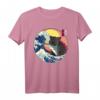 Lustiges Große Welle Kawaii Katze Hai Kätzchen T-Shirt – Japanisches Design, Anime & Streetwear Style, Perfekt für Kunst- und Japan-Fans