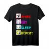 Anime Eat Sleep Anime Repeat Japan Kanji Schrift T-Shirt – Lustiges Anime Outfit für Fans, Cosplayer & Serienliebhaber, Perfektes Geschenk für Geburtstag & Weihnachten