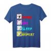 Anime Eat Sleep Anime Repeat Japan Kanji Schrift T-Shirt – Lustiges Anime Outfit für Fans, Cosplayer & Serienliebhaber, Perfektes Geschenk für Geburtstag & Weihnachten
