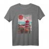Vintage japanischer Tempel Japan Kunst T-Shirt – Perfekt für Japan Fans, Vaporwave Liebhaber und Kunstenthusiasten
