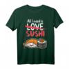Japanisches Anime Kawaii Sushi T-Shirt für Männer, Frauen & Kinder – Süßes Design, Perfekt für Anime- und Sushi-Liebhaber