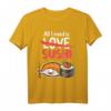 Japanisches Anime Kawaii Sushi T-Shirt für Männer, Frauen & Kinder – Süßes Design, Perfekt für Anime- und Sushi-Liebhaber