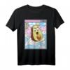 Fröhliches Avocado Surfen T-Shirt mit japanischen Wellen im Kawaii Anime Vaporwave Stil – Retro 90er Jahre Design für Anime-, Manga- und Japan-Kultur Fans