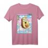 Fröhliches Avocado Surfen T-Shirt mit japanischen Wellen im Kawaii Anime Vaporwave Stil – Retro 90er Jahre Design für Anime-, Manga- und Japan-Kultur Fans