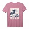 Japanische Welle Japan Style T-Shirt mit Hokusai Motiv - Große Welle Vor Kanagawa, Kunst des Edo-Zeitalters für Manga, Anime & Japan Fans
