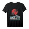 Kanagawa Wave Welle Sonne Japan Kalligraphie T-Shirt – Perfekt für Japan-Fans, Manga & Anime Liebhaber, Geschenkidee für Weihnachten & Geburtstag