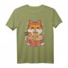 Ramen essende Katze Kawaii Anime T-Shirt für Otaku, Japan- und Katzenliebhaber – Perfekt für Anime Fans und Harajuku Outfits