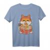 Ramen essende Katze Kawaii Anime T-Shirt für Otaku, Japan- und Katzenliebhaber – Perfekt für Anime Fans und Harajuku Outfits