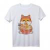 Ramen essende Katze Kawaii Anime T-Shirt für Otaku, Japan- und Katzenliebhaber – Perfekt für Anime Fans und Harajuku Outfits