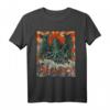 Kaiju Cthulhu Necronomicon Große Welle vor Kanagawa Kaijin T-Shirt - Klassisch geschnitten, doppelt genäht, für Anime- und Horror-Fans