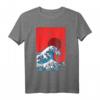 The Great Wave Japanische Kunst Anime Welle T-Shirt - Perfektes Geschenk für Japan- und Anime-Fans mit Vaporwave Stil