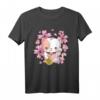 Japanisches Glücks T-Shirt mit Maneki Neko Katze und Kirschblüten – Kawaii Design, ideales Geschenk für Glück und Tradition