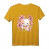 Japanisches Glücks T-Shirt mit Maneki Neko Katze und Kirschblüten – Kawaii Design, ideales Geschenk für Glück und Tradition