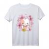 Japanisches Glücks T-Shirt mit Maneki Neko Katze und Kirschblüten – Kawaii Design, ideales Geschenk für Glück und Tradition