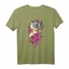 Japanisches Samurai Girl Vintage Sakura Kirschblüten Blumen T-Shirt – Japanisches Geschenk für Fans von Manga, Anime, Kimono & traditioneller Kultur