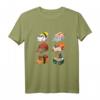 Kawaii Sushi Katzen T-Shirt – Lustiges Japanisches Design mit Katzen, Reis, Lachs & Fisch für Sushi- und Katzenfans