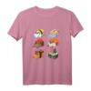 Kawaii Sushi Katzen T-Shirt – Lustiges Japanisches Design mit Katzen, Reis, Lachs & Fisch für Sushi- und Katzenfans