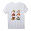 Kawaii Sushi Katzen T-Shirt – Lustiges Japanisches Design mit Katzen, Reis, Lachs & Fisch für Sushi- und Katzenfans