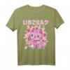 Chibi Kitten Kawaii Cat Japanisch Erdbeermilch T-Shirt – Süßes Anime-Design für Manga- und Japan-Fans im Pastellstil