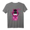 Kawaii Kokeshi Geisha T-Shirt mit Japanischen Kirschblüten – Traditionelles Kimono Design, Perfekt für Anime- und Japan-Fans