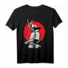 Samurai Schwertkämpfer T-Shirt mit Bushido Code - Japanisches Kalligrafie Design für Kampfkunst- und Japan-Fans