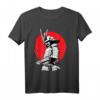 Samurai Schwertkämpfer T-Shirt mit Bushido Code - Japanisches Kalligrafie Design für Kampfkunst- und Japan-Fans