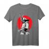 Samurai Schwertkämpfer T-Shirt mit Bushido Code - Japanisches Kalligrafie Design für Kampfkunst- und Japan-Fans