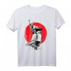 Samurai Schwertkämpfer T-Shirt mit Bushido Code - Japanisches Kalligrafie Design für Kampfkunst- und Japan-Fans