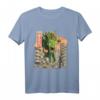 Japanischer Kaiju Lauch Porree Brokkoli Anime T-Shirt – Klassisch geschnitten, doppelt genähter Saum, perfekt für Anime- und Kaiju-Fans