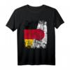 Japan Deutschland Flagge T-Shirt für Damen, Herren & Kinder - Klassisch geschnitten, doppelt genähter Saum