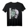 Pastellblume Ästhetisches Kunst T-Shirt mit japanischem Totenkopf - Vaporwave Design, Geschenkidee für Kunst- und Designliebhaber