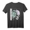 Pastellblume Ästhetisches Kunst T-Shirt mit japanischem Totenkopf - Vaporwave Design, Geschenkidee für Kunst- und Designliebhaber