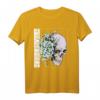 Pastellblume Ästhetisches Kunst T-Shirt mit japanischem Totenkopf - Vaporwave Design, Geschenkidee für Kunst- und Designliebhaber