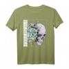 Pastellblume Ästhetisches Kunst T-Shirt mit japanischem Totenkopf - Vaporwave Design, Geschenkidee für Kunst- und Designliebhaber