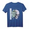 Pastellblume Ästhetisches Kunst T-Shirt mit japanischem Totenkopf - Vaporwave Design, Geschenkidee für Kunst- und Designliebhaber