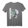 Pastellblume Ästhetisches Kunst T-Shirt mit japanischem Totenkopf - Vaporwave Design, Geschenkidee für Kunst- und Designliebhaber
