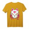 Kitsune Maske Glitch Anime Japan Aesthetik Vaporwave T-Shirt – Perfektes Otaku- und Streetwear-Geschenk für Anime-Fans, E-Girls & E-Boys