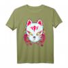 Kitsune Maske Glitch Anime Japan Aesthetik Vaporwave T-Shirt – Perfektes Otaku- und Streetwear-Geschenk für Anime-Fans, E-Girls & E-Boys