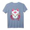 Kitsune Maske Glitch Anime Japan Aesthetik Vaporwave T-Shirt – Perfektes Otaku- und Streetwear-Geschenk für Anime-Fans, E-Girls & E-Boys