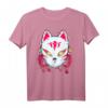 Kitsune Maske Glitch Anime Japan Aesthetik Vaporwave T-Shirt – Perfektes Otaku- und Streetwear-Geschenk für Anime-Fans, E-Girls & E-Boys