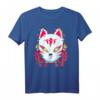 Kitsune Maske Glitch Anime Japan Aesthetik Vaporwave T-Shirt – Perfektes Otaku- und Streetwear-Geschenk für Anime-Fans, E-Girls & E-Boys