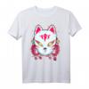 Kitsune Maske Glitch Anime Japan Aesthetik Vaporwave T-Shirt – Perfektes Otaku- und Streetwear-Geschenk für Anime-Fans, E-Girls & E-Boys