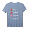 Eat Sleep Anime Repeat - Kawaii Japan T-Shirt für Anime & Manga Fans, Japanische Schriftzeichen Geschenk