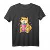 Japanisches Shiba Inu Boba Tee T-Shirt – Niedliches Hundeliebhaber Shirt für Tier- und Bubble Tea Fans