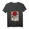 Damen Kranich Art Japanisches Kunst Vintage Retro T-Shirt mit V-Ausschnitt – Perfekt für Anime-, Kawaii- und Kranich-Fans