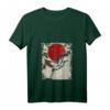 Damen Kranich Art Japanisches Kunst Vintage Retro T-Shirt mit V-Ausschnitt – Perfekt für Anime-, Kawaii- und Kranich-Fans