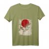 Damen Kranich Art Japanisches Kunst Vintage Retro T-Shirt mit V-Ausschnitt – Perfekt für Anime-, Kawaii- und Kranich-Fans